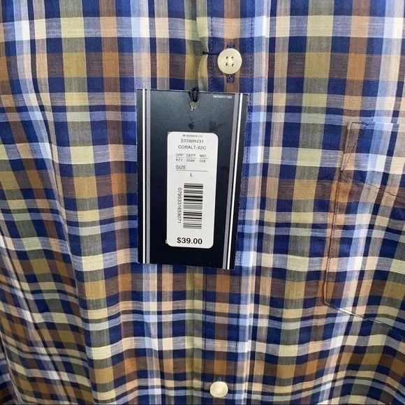 🆕Men's Button-up Shirt by Roundtree & Yorke - Picture 2 of 4